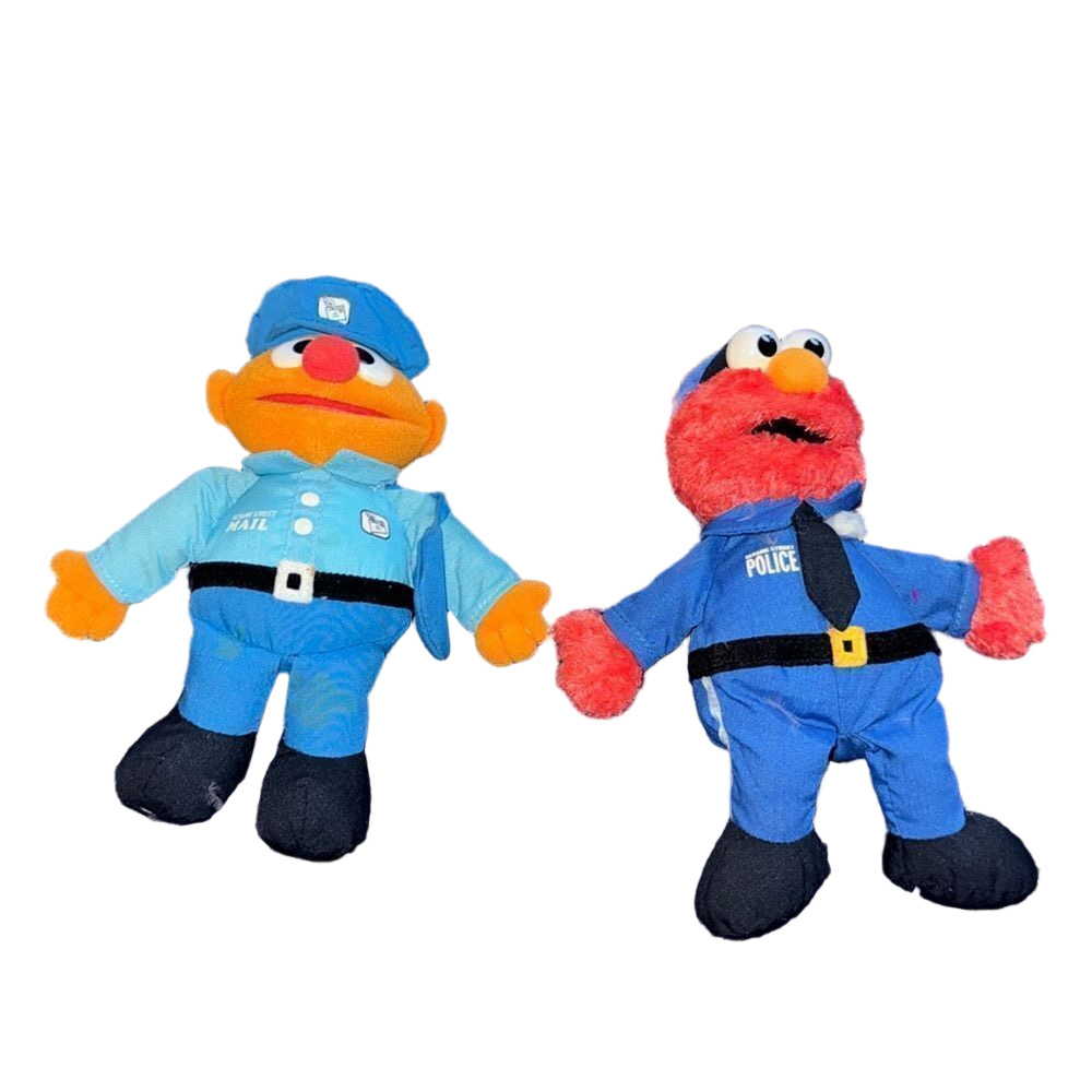 SESAME STREET PLUSH POSABLE ELMO & ERNIE